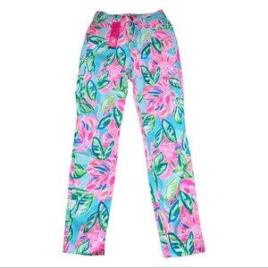 Lilly Pulitzer Kelly high rise skinny ankle
pant - 00, Totally Blossom